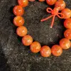 Orange crystal Buddhist prayer beads, cultural and artistic bracelets, handcrafted accessories Specification image